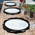 thumbnail image 4 of Black Beaded Placemats Set of 4 for Dining Coffee Table Scratch Heat Stain Resistant Charger Kitchen Decor Durable Tablemats - Fall Autumn Thanksgiving Holiday - 13.75 Inches, 4 of 7