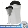 thumbnail image 3 of Gorra de sombrilla de secado rápido para exteriores, protección para el cuello (gris claro), 3 of 6