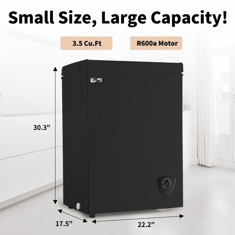 WANAI Chest Freezer, 3.5 Cubic Deep Freezer with Top Open
