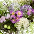 thumbnail image 4 of Northlight Allium, Statice and Lavender Half Spring Wreath - 24" - Purple, 4 of 6