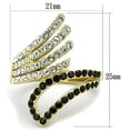 thumbnail image 2 of Womens Gold Ring 316L Stainless Steel Anillo Color Oro Para Mujer Ninas Acero Inoxidable with Top Grade Crystal in Jet Levi, 2 of 4