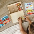 thumbnail image 2 of Melissa & Doug Classic Vehicles Wooden Jigsaw Puzzles in a Box - 3 puzzles, 12 pcs each, 2 of 9