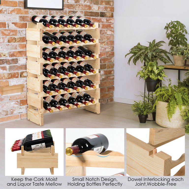 Stakrax stackable modular online wine rack bottle set