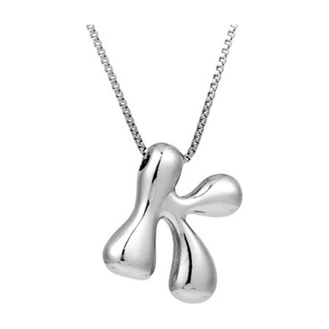 Collar personalizado con iniciales para mujer - colgante de aleación plateada con letras, 12g, regalo para ella