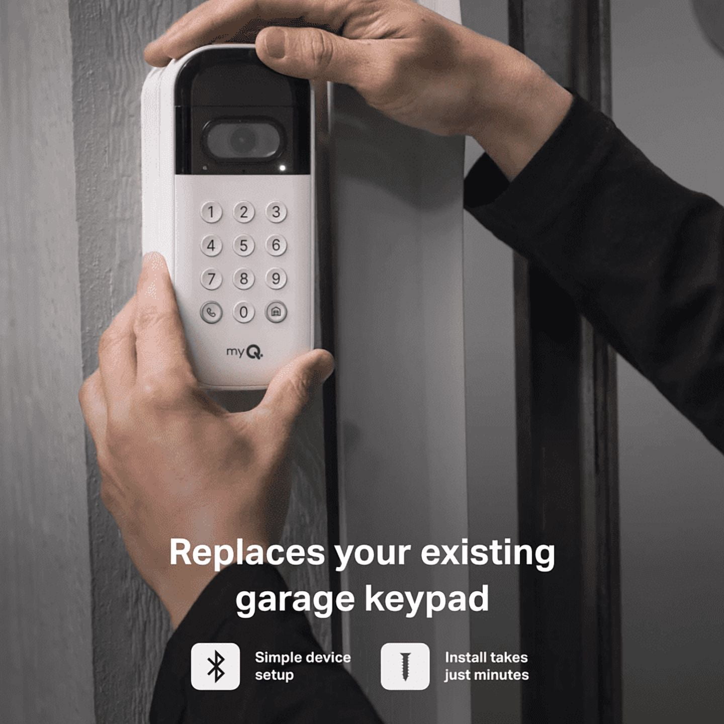 myQ Smart Garage Video Keypad with Camera, Smartphone Control, Wifi wireless technology, Chamberlain