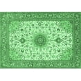 thumbnail image 1 of Ahgly Company Indoor Rectangle Medallion Emerald Green Traditional Area Rugs, 7' x 9', 1 of 4
