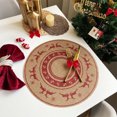 thumbnail image 1 of Wzzjkit Napperons de Noël Ronds Tissés Flocon de Neige Renne Napperons Rouges Antidérapants pour Tables de Cuisine de Vacances, 1 of 6