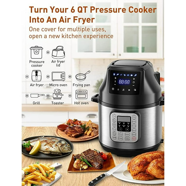 Instant Pot Air Fryer Lid 6 in 1 No Pressure Cooking Functionality