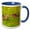 Blue/White, variant on 3drose, Usa, Colorado, Fort Collins. Closeup of Mallard Ducks in Grass., 11oz Magic Transforming Mug