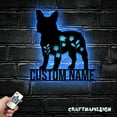 thumbnail image 3 of Craftnamesign Custom FLoral French Bulldog Metal Wall Art, Custom Frenchie Dog Lover Name Sign, 3 of 5