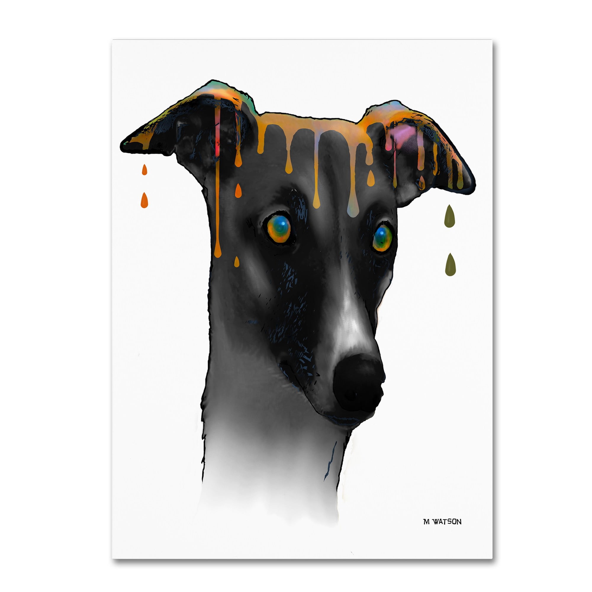 Marlene Watson "Greyhound" Canvas Art