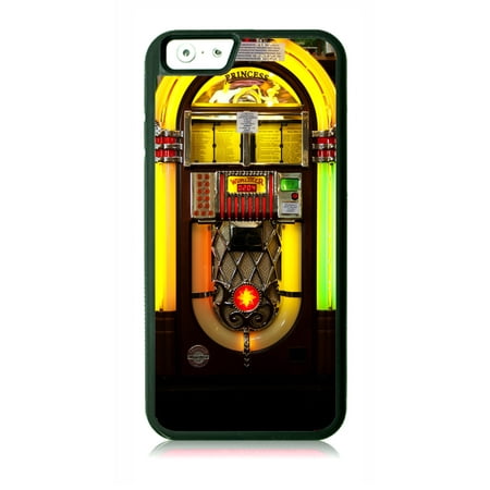 Vintage Style Jukebox Record Music Player Black Rubber Case for the Apple iPhone 6 Plus / iPhone 6s Plus - Apple iPhone 6 Plus Accessories -iPhone 6s Plus (Best Music Player For Iphone 6 Plus)