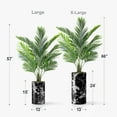 thumbnail image 4 of Artificial Tree in Modern Marble Effect Planter, Fake Areca Tropical Palm Silk Tree for Indoor and Outdoor Home Decoration - 57" Overall Tall (Plant Pot Plus Tree), 4 of 5
