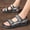 Grey, variant on Men's Summer Outdoor Casual Beach Slide Sandals Breathable Lightweight Sport Sandals with Soft Cushioned Soles Comfortable Footwear for Walking and Travel Grey 39