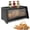 Black, variant on Lnrkai Bamboo Bread Box Airtight, Farmhouse Corner Bread Storage Box for Kitchen Countertop for Homemade Toast