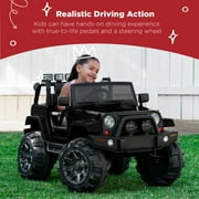 Best Choice Products Jumbo 12V Kids Electric Ride On Car with Parent Remote, Seat Harness, 65 lb Capacity - Black
