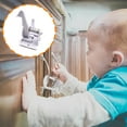 thumbnail image 3 of pitrice Child Safety Spring Lock Household Proofing Drawer Cabinet Locks Cupboard Door Stopper Security Invisible Latch As shown 1Set, 3 of 4