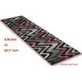 thumbnail image 4 of Handcraft Rugs-Lava Red/Grey/Silver/Black/Abstract Area Rug Modern Contemporary Zigzag/Wave Design, 4 of 9