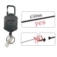 thumbnail image 3 of 2 Pack Porte-Badge d'Identité Auto-Rétractable ELV, Robuste, Lanière de 32 Pouces, Porte-Clés Mousqueton, Porte-Clés Rétractable, Contient jusqu'à 15 Clés et Outils (Noir), 3 of 5