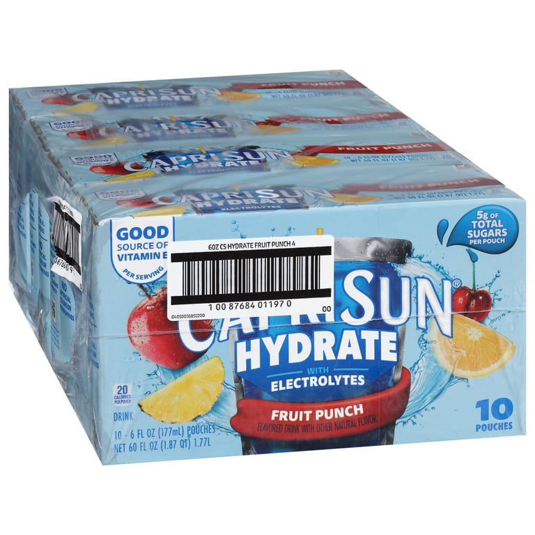 Capri Sun Hydrate Fruit Punch with Electrolytes, 6 oz Pouches, 40 Count photo 5