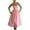 Pink, variant on Women Dress Plus Size Sleeveless Crew Neck Spaghetti Strap Summer Casual Beach Midi Dress Flowy Swing Sundresses Black XXL
