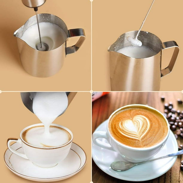 Mousseur à lait électrique portable à piles, mélangeur de boissons pour  cappuccino, café à l'épreuve des balles, latte, frappe, matcha : :  Cuisine et Maison