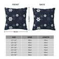 thumbnail image 4 of YFYANG Square Decorative Throw Pillow Case (Without Pillow Insert), Blue Floral Pattern Bedroom Sofa Car Cushion Cover, 22"x22", 4 of 9