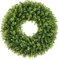 thumbnail image 2 of 18 Inch Spring Wreaths Boxwood Wreath for Front Door Artificial Green Wreath for Farmhouse Wedding Porch Wall Outdoor Indoor Decorations, 2 of 7