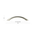 thumbnail image 4 of (2 pack) Mainstays 3-3/4" (96mm) Center-to-Center Curved Cabinet Pull, Satin Nickel, 2 Pack, 4 of 5