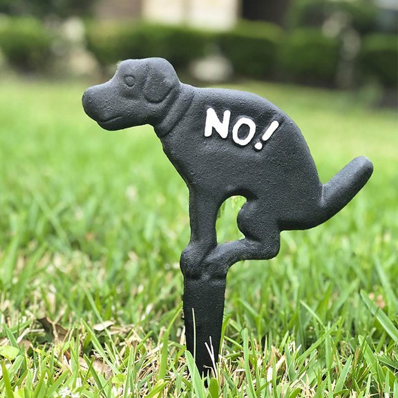 Yard Art Dog Garden Inserts No Pooping Yard Sign Yard Decoration