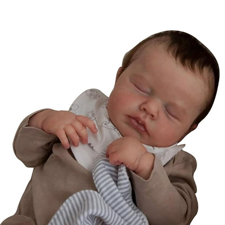 19 Full Body Newborn Baby Doll Reborn Soft Silicone 3D Skin Sleeping Dolls  Gift