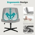 thumbnail image 5 of Simenmax Home Office Desk Chair, Mid-Century Inspired Adjustable Swivel Comfy Upholstered,Gray, 5 of 8