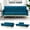 Teal, variant on FamiTOP Velvet Sofa Bed w/Adjustable Armrests & Backrests, Modern Convertible Sleeper Sofa, Tufted Futon Sofa for Bedroom, Living Room, Apartment, Teal