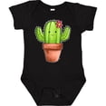 thumbnail image 3 of Inktastic Cute Cactus with Flower Hairpiece Boys or Girls Baby Bodysuit, 3 of 5