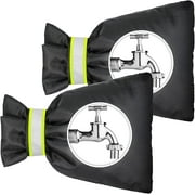 Outdoor Faucet Covers for Winter 9.05" H X 6.89" W, Outside Garden Faucet Socks for Freeze Protection, Reusable Waterproof Insulated Spigot Cover set 2