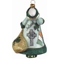 thumbnail image 2 of Ireland Irish Santa Celtic Cross Polish Glass Glitterazzi Christmas Ornament, 2 of 3