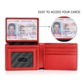 thumbnail image 2 of Cartera RUNBOX RFID de piel para hombre y mujer con 2 ventanas de identificación, 2 of 5