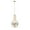 1#Gold,Iron, variant on 4- Light Wood Chandelier,Hanging Light Fixture with Adjustable Chain for Kitchen Dining Room Foyer Entryway,Bulb Not Included,Cream White Wood Lighting Lamps