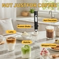 thumbnail image 5 of BUSATIA Milk Frother Handheld with 3 Heads, Coffee Whisk Foam Mixer with USB Rechargeable 3 Speeds, Electric Mini Hand Hand Frother for Latte, Cappuccino, Hot Chocolate, Egg, Black, 5 of 8