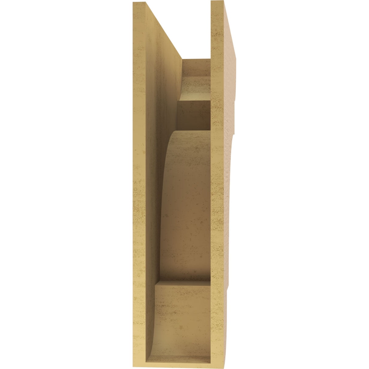 7"W x 28"D x 28"H Thin New Brighton Rough Cedar Woodgrain TimberThane Corbel, Primed Tan