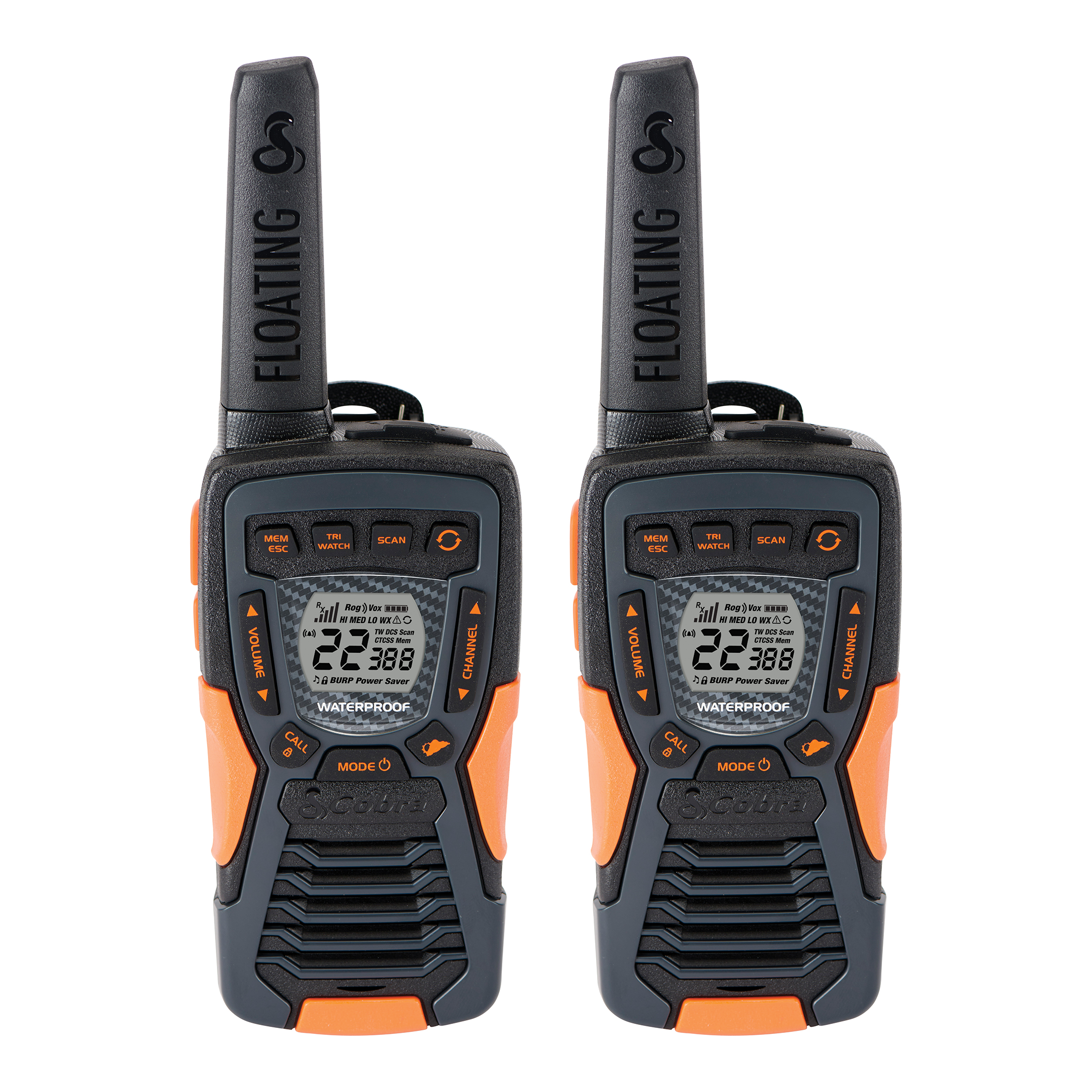 Cobra ACXT1037R FLT Floating Waterproof Walkie Talkies, 2-Pack photo 1