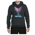 thumbnail image 2 of Wild Bobby, Sassy Since Birth Salty By Chance Mermaid Beach Ocean Vibe, Streetwear, Unisex Graphic Hoodie Sweatshirt, Heather Black, Small, 2 of 3
