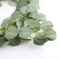 thumbnail image 3 of Artificial Eucalyptus Vane Plastic Garland Leaves Wreath 2m Plant Decoration, Type 1  2ms green, 3 of 9