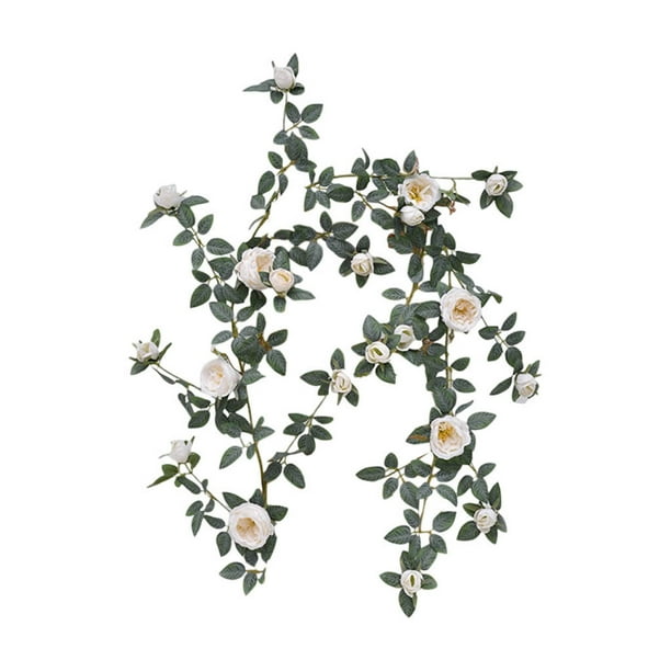 Las Tiras Colgantes de la Pared Artificiales de la Vid de la Rosa Del Techo Del Tubo de la Vid de la Tapa Decorativa de la Pared Colgante Falsas Tiras de la Rosa de las Plantas Colgantes de la Pared