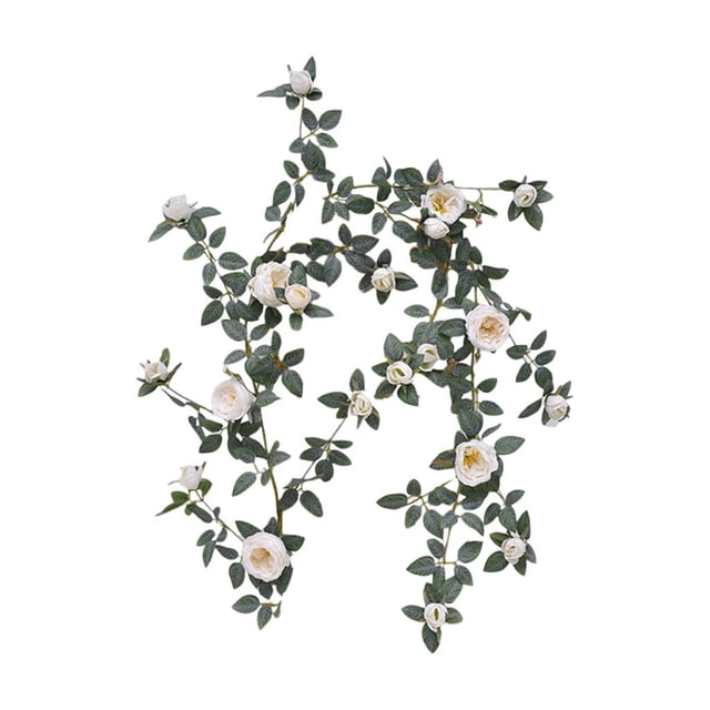 Wall Hanging Strips,Artificial Rose Cane Ceiling Pipe Rattan Decorative Cover Wrapped Wall Hanging False Rose Strips