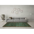 thumbnail image 3 of Ahgly Company Machine Washable Indoor Round Persian Turquoise Blue Traditional Area Rugs, 4' Round, 3 of 4