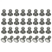 Uxcell 32pcs Magnets Push Pins, 1x0.9" Strong Fridge Magnets Magnetic Whiteboard Decorative Thumbtacks for Refrigerator Locker Calendar Office, Gray