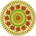 thumbnail image 1 of Ahgly Company Machine Washable Indoor Round Transitional Sedona Brown Area Rugs, 8' Round, 1 of 7