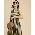 thumbnail image 5 of Moomaya Sleeveless Round Neck Cotton Dress - Women's Casual Fit And Flare Dress, 5 of 9