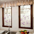 thumbnail image 4 of LELINTA Purple Flower Waterproof Window Glass Sticker Waterproof Frosted Privacy Home Bathroom Removable Decals Self Adhesive Film Wall Sticker, 4 of 5